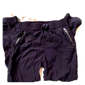Gymboree linen black pants with banded bottom